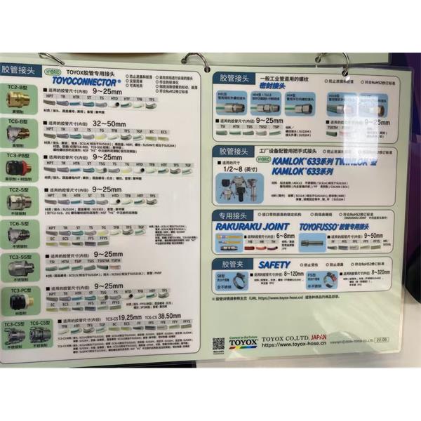 日本TOYOX東洋克斯耦合器膠管柄633-CL1-1/2AL